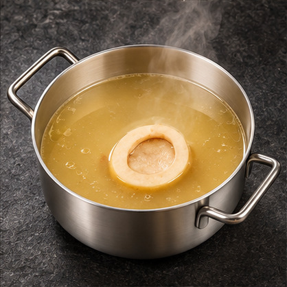 Collagen Broth in a steaming individual hot pot
